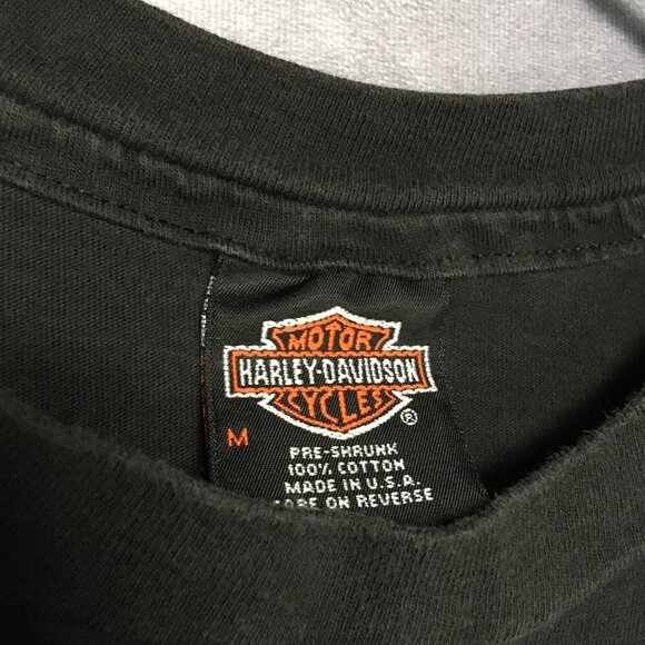Harley Davidson Seaford Delaware Black‎ T Shirt Adult Mens size Medium Eagle Tee - Picture 8 of 13